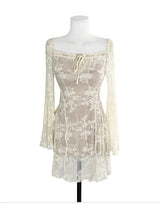 [ nude base ] nostalgia lace antique dress
