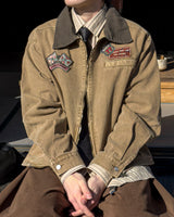 Woven Patch Pigment Work Jacket
