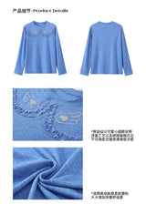 春夏新作オリジナルデザイン小さな翼プリントパッチワークレイヤードTシャツ