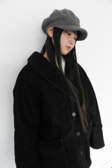 angora knit newsboy cap(6colors)