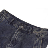 TopBasicsワークウォッシュドバレルレッグデニムパンツ