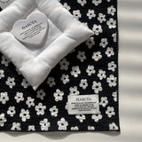 Black flower2 kitchen cloth