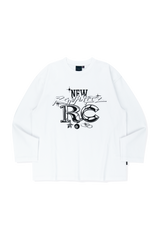 キュビズムフォントロングスリーブTシャツ