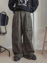 Pattern Rivet Pin Tuck Balloon Cargo Pants