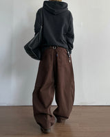 Volume Buckle Cotton Pants
