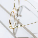 Knouun Square titanium glasses CODE. 102. A Yellow Glod