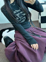 ロビン🤍プリンティングレザータトゥーロングスリーブTシャツ🩶🖤🤍3カラー