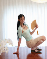 [香] Floral Lace Sleeveless & Bolero SET (Mint)