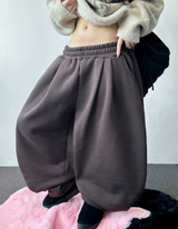 Hooky Balloon Fleece Wide Balloon Long Pant 🖤🤎 3 COLOR