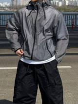Rex cut line zipper windbreaker