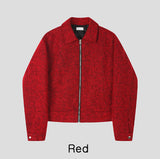 Log Mohair Wool Crop Jacket