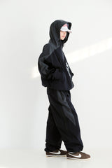 BSR フーディド3Lシームシーリングジャケット ダークグレー