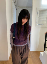 Shuel Wool Cable Short Sleeve Knit