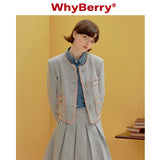 WhyBerry24AW ショートコート “Pearl Corridor”レトロラウンドネックジャケット