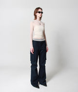 FOLD POCKET CARGO PANTS (NAVY)