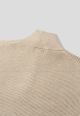 All Day High Neck Modal Semi-Zip-Up Knit