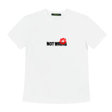 NOT WRONG リップススリム半袖Tシャツ_ホワイト