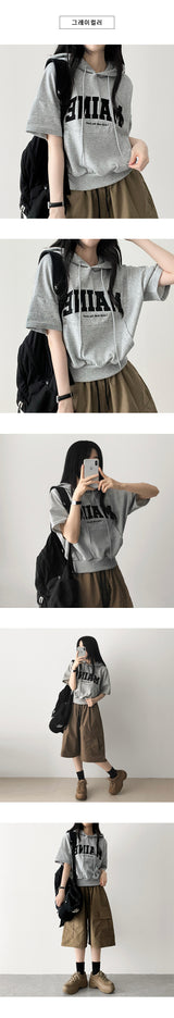 Shelly Patch Embroidery アノラック半袖パーカー