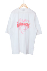 ハートレタリングオーバーサイズ半袖Tシャツ