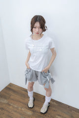 ナポレオン ボタン Tシャツ(white)