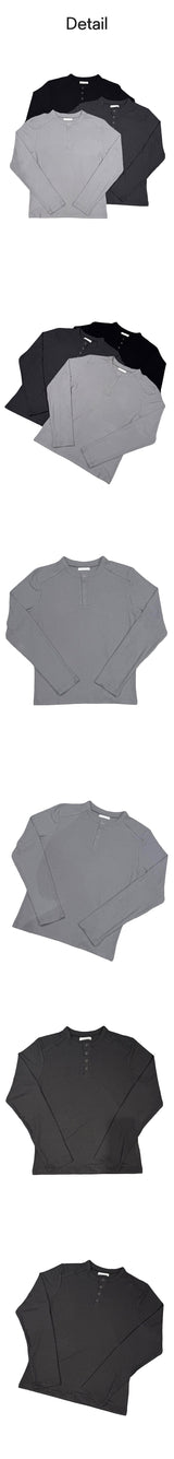 [MUSCLE FIT] Golgi raglan henry neck knit(3color)