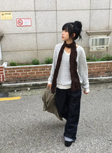 26FW★ [BAONHAUS] Sevnin Stripe V-Neck Knit