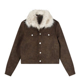 Leon Fur Collar Leather Jacket