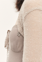 Angel shawl bolero - beige gray 