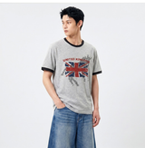 エッセンシャルスタンダード半袖リンガーTシャツ ユニオンホース メランジ