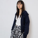 2wayロゴフーディージップアップ_ネイビー