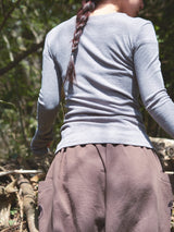 BOLERO LONG SLEEVE TEE (PURPLE-GRAY)