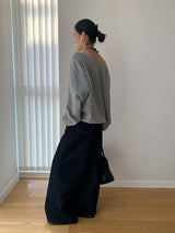 ディープグリーン デニムパンツ