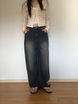 Shirring V-neck cardigan (4 colors)