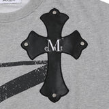 モケンクラックロゴクロスレザーパッチMTMユニセックス (2Color)