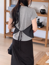[SHOPPERMADE] ホルターネックレイヤードスリーブレスブラウス (3color)