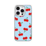 [MADE] silver cherry epoxy bumper case - blue
