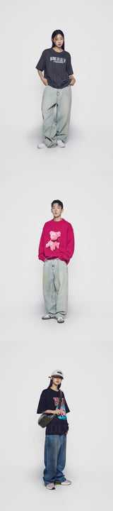 24FW COATING WASHING WIDE DENIM PANTS LIGHT BLUE