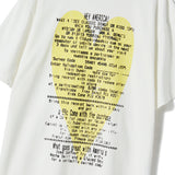 Untitled Heart Logo Pigment Wash Short Sleeve Off White