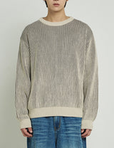 contrast ribbed knit