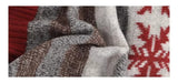 Red Snow Stripe Hooded Knit Zip-Up