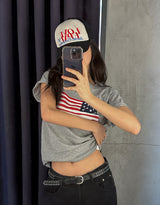 Team vintage stars and stripes short sleeves