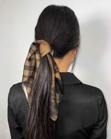 Half&Half Plaid Mini Scarf 45 _ BEIGE