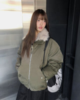 Reyu High-Neck Fur Padding