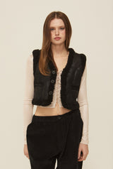 Curly fur vest