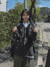 Luca over denim hoodie