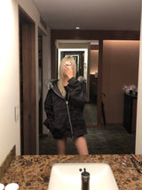 [MADE] FLEECE FUR MILITARY CAMO HOOD
