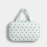 Green Mint Dot Travel Pouch Bag