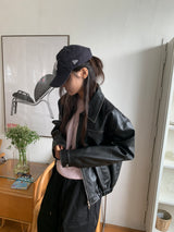セクション ウォッシュドレザージャケット (2C)