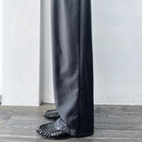 Curved Draped Suiting Trousers