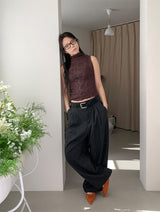 STRIPE TWILL BALLOON SLACKS (2C)